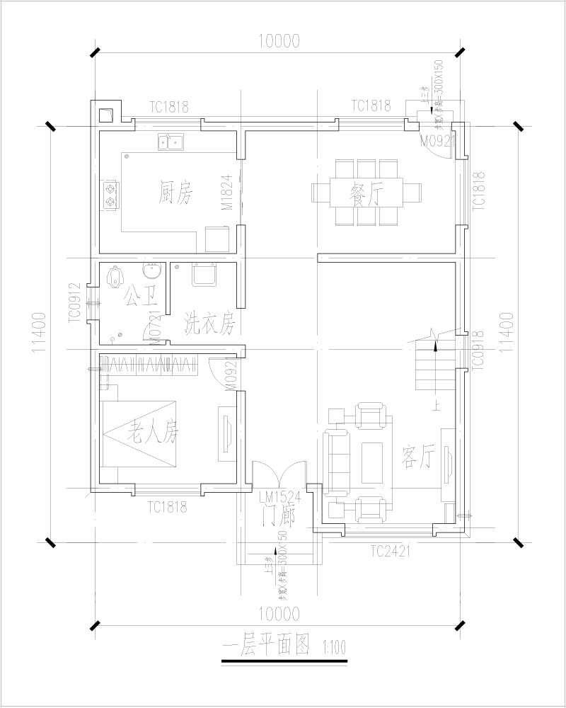 三層現(xiàn)代別墅設(shè)計(jì)戶型圖