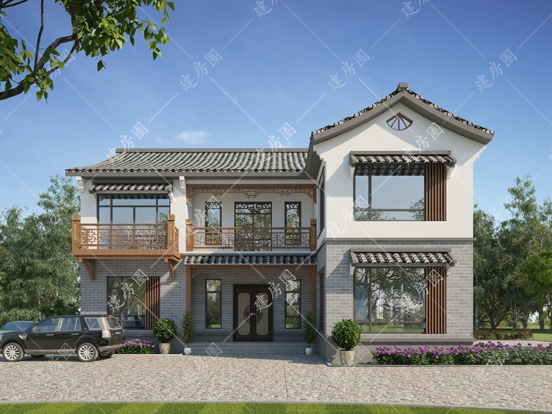L型二層農(nóng)村自建房設(shè)計圖合集，因地制宜，戶型合理