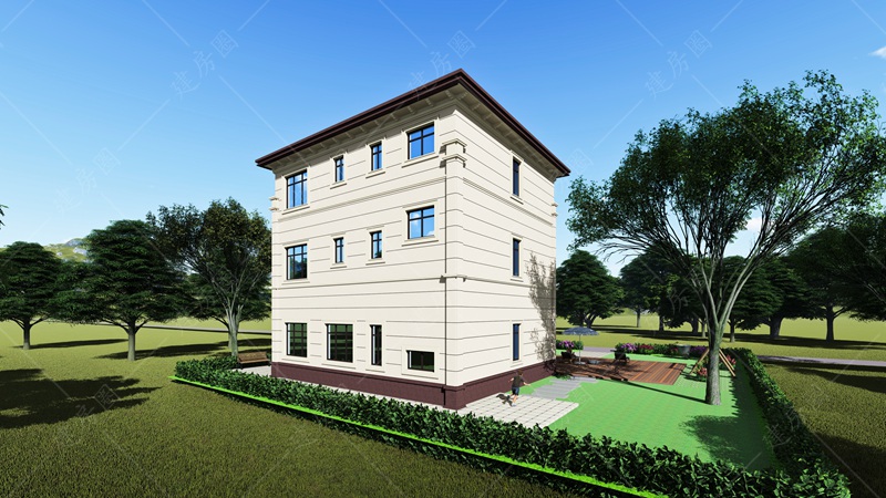 農(nóng)村三層自建房外觀設(shè)計(jì)圖