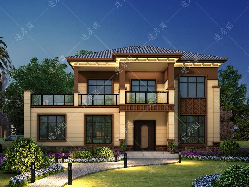 兩層自建房設(shè)計(jì)圖片