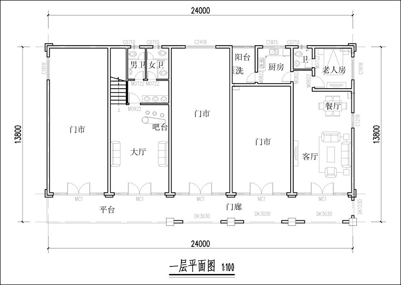 建筑一層平面圖