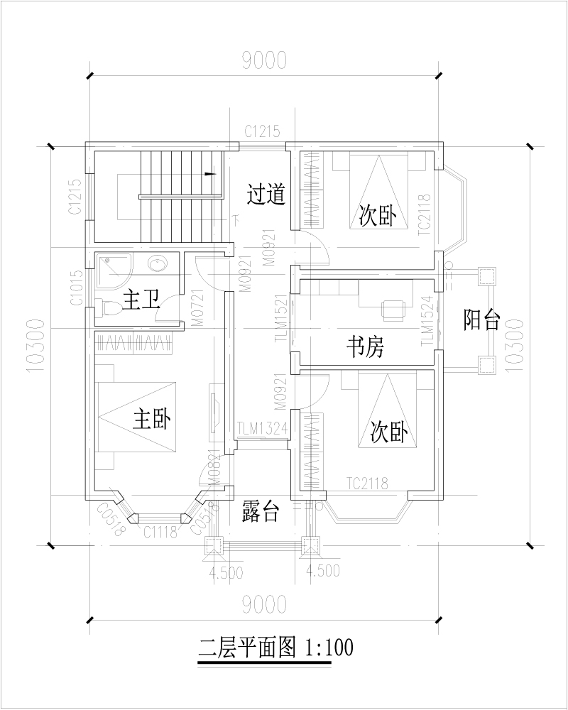 二層小戶型自建房設(shè)計(jì)平面圖