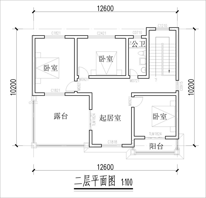 美式鄉(xiāng)村風格房子平面圖