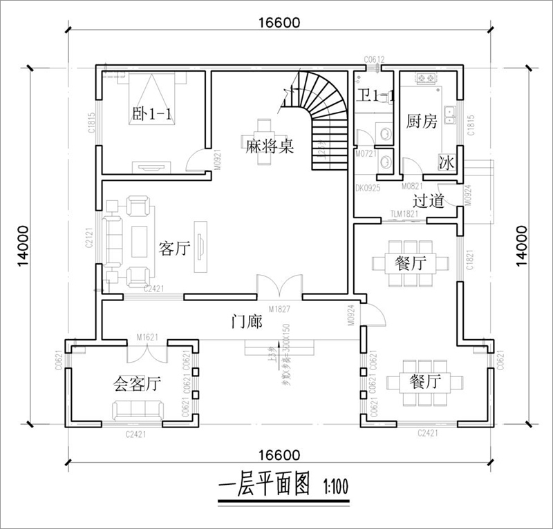 中式別墅設(shè)計戶型圖