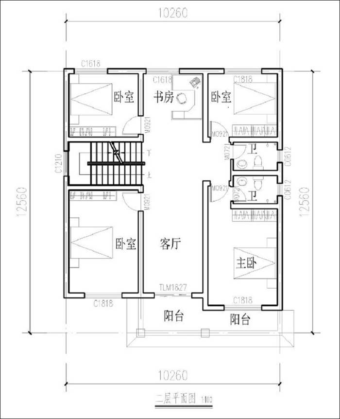 面寬10米自建別墅設計平面圖