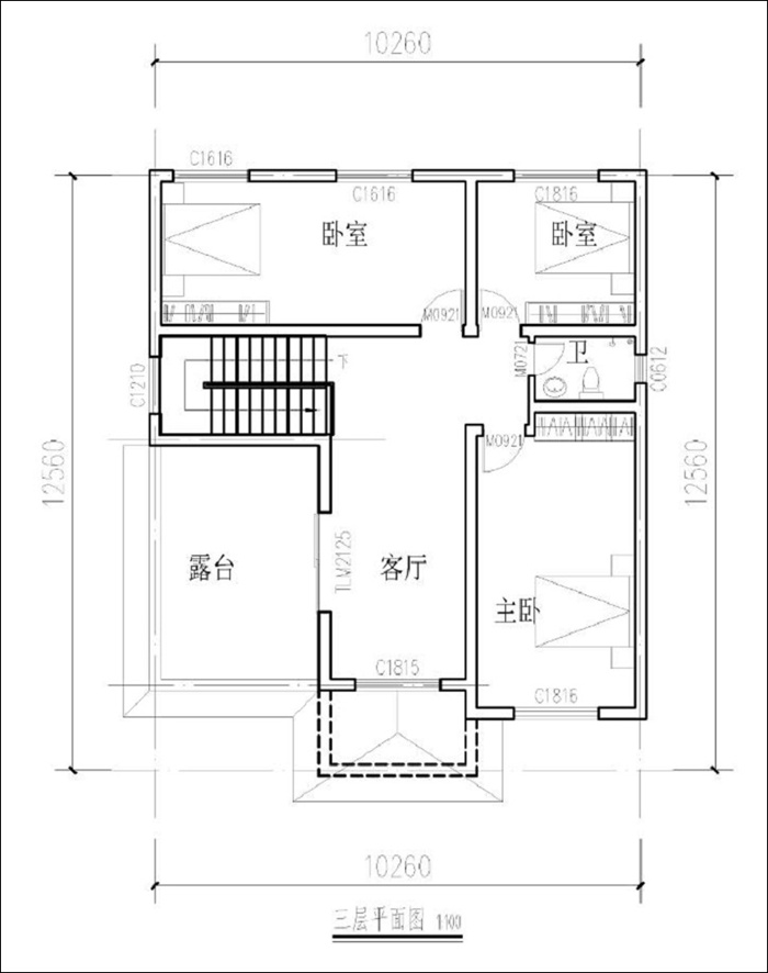 10米x12米自建別墅設計戶型圖