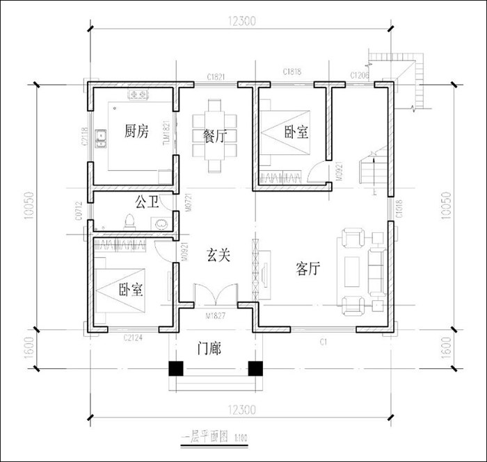 農(nóng)村歐式大別墅平面圖