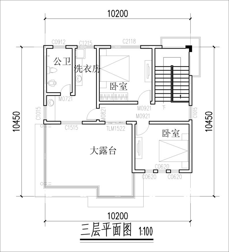 三層現(xiàn)代風格別墅布局圖