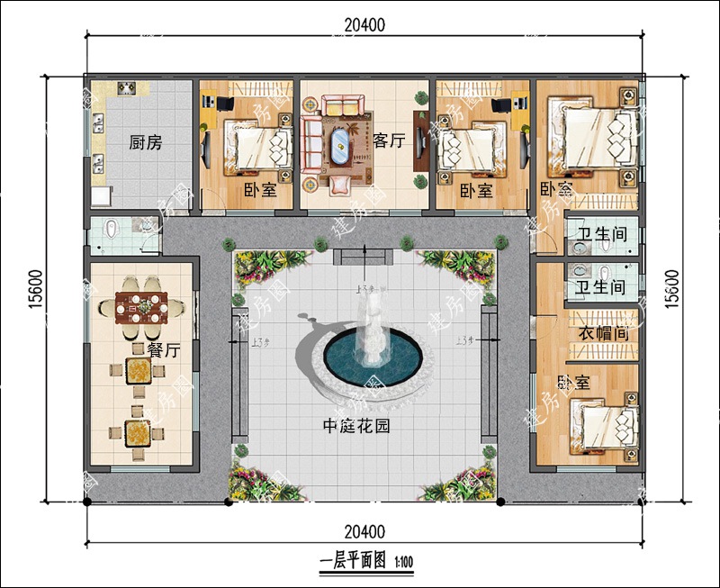 三合院平面設(shè)計(jì)圖