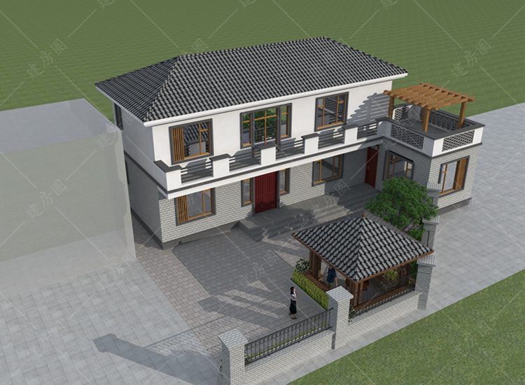 農(nóng)村20萬可建二層樓房設(shè)計(jì)圖紙，外觀簡樸耐看