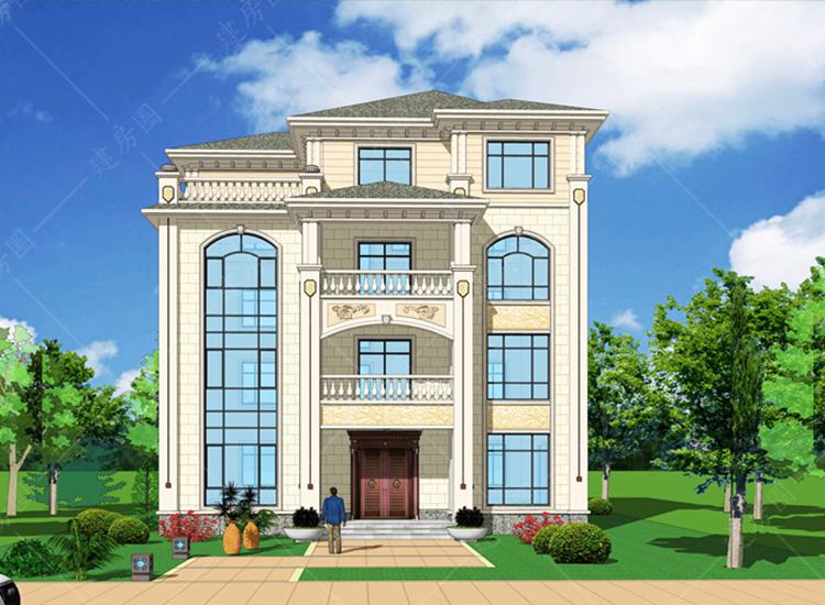農(nóng)村自建別墅四層設(shè)計圖紙，外觀經(jīng)典，戶型舒適