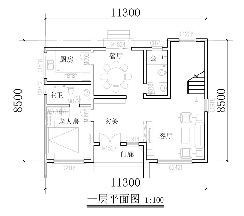 三層現(xiàn)代風格別墅戶型圖