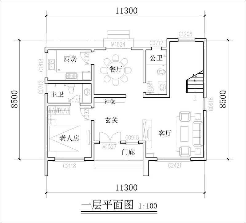 一層平面圖