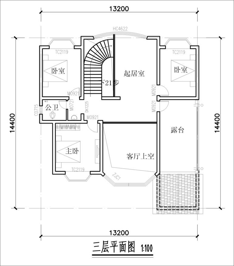 樓房三層布局圖