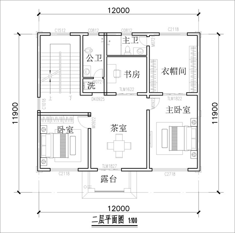 農(nóng)村三層自建房設(shè)計(jì)平面圖