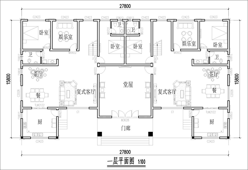 法式別墅設計戶型圖