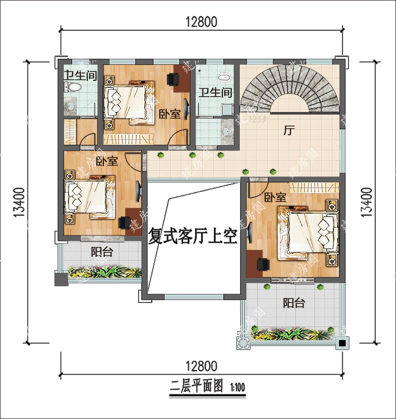 農(nóng)村簡歐別墅設(shè)計(jì)平面圖