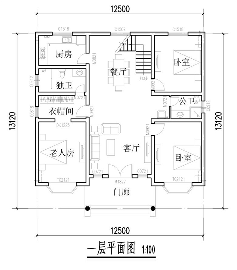 農(nóng)村二層歐式房子設(shè)計戶型圖
