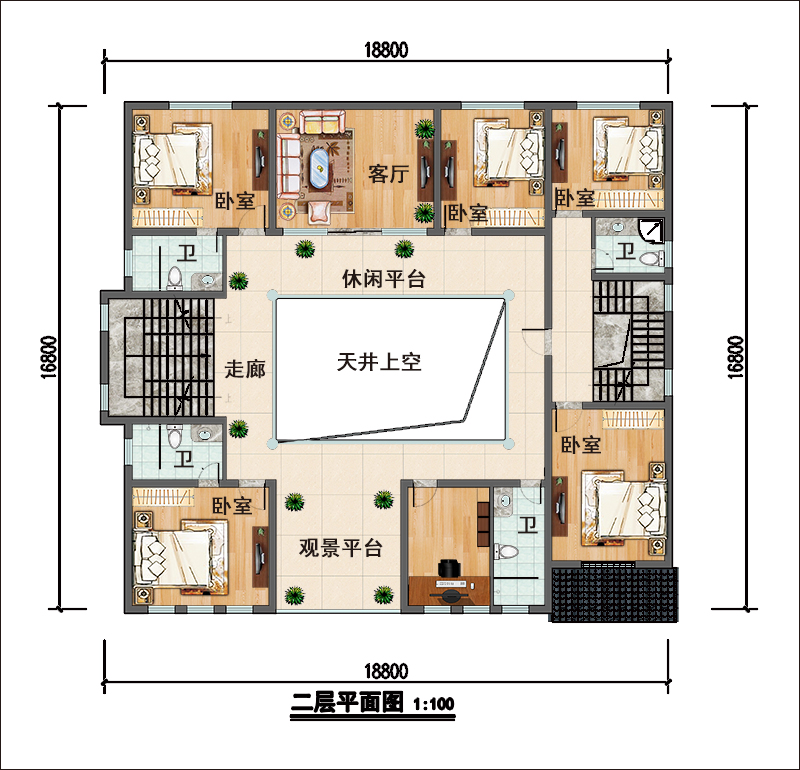 新中式獨(dú)棟別墅平面圖