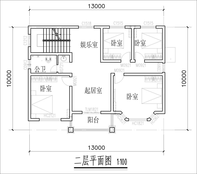 農(nóng)村30萬別墅平面圖