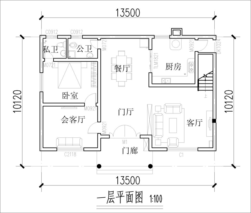 一層別墅設(shè)計(jì)圖