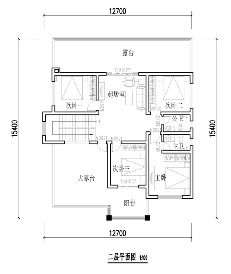 房子二層平面圖