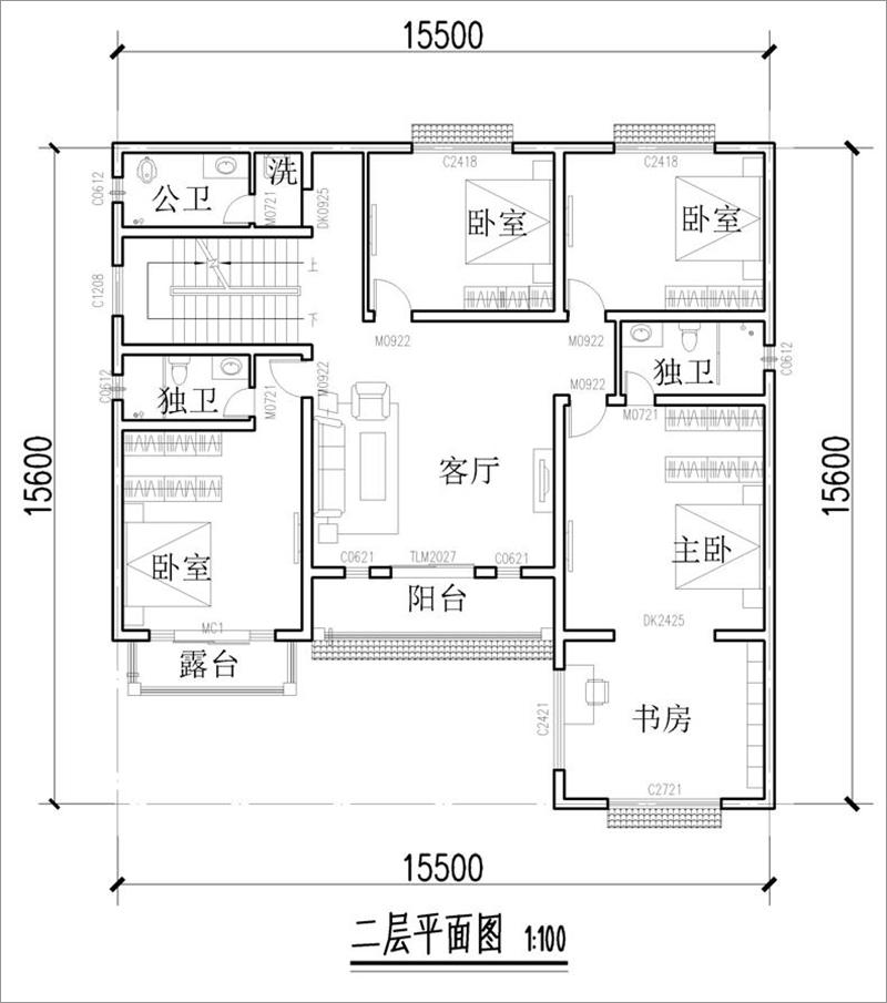 二層建房平面圖