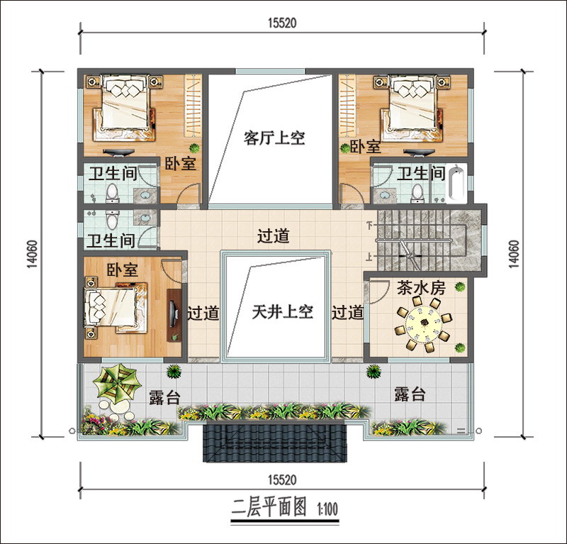二層四合院設(shè)計