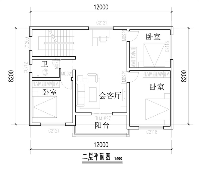 二層設(shè)計圖紙