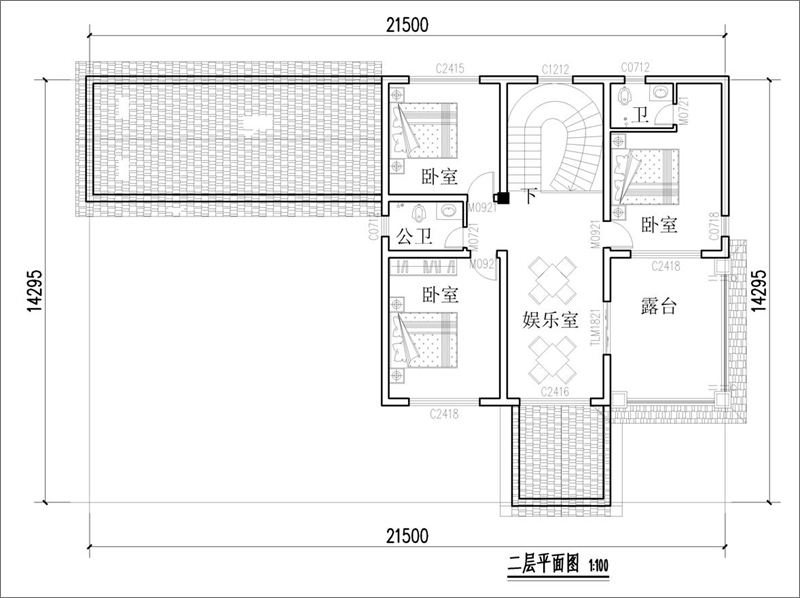 二層房屋設(shè)計圖
