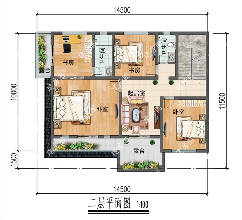 二層平面設(shè)計圖