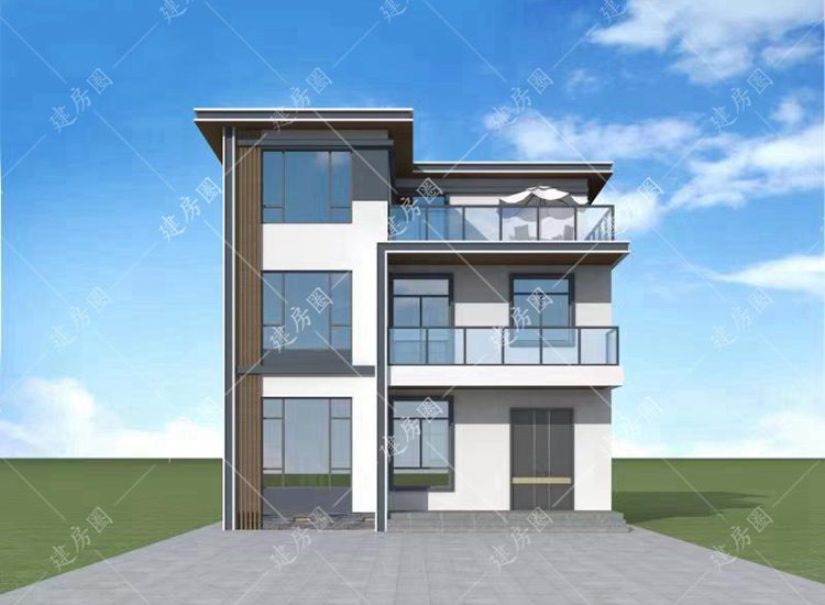 10米x10米三層現(xiàn)代風(fēng)格自建房設(shè)計(jì)圖紙
