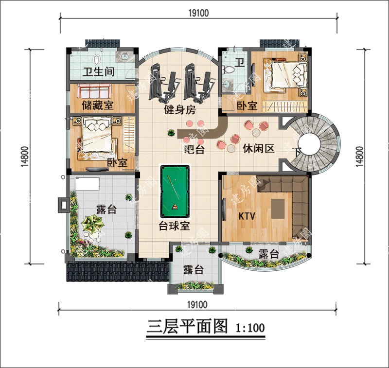 三層平面設(shè)計(jì)圖