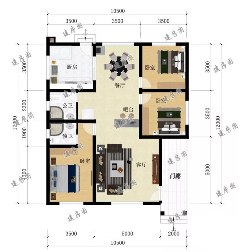 一層自建房平面圖