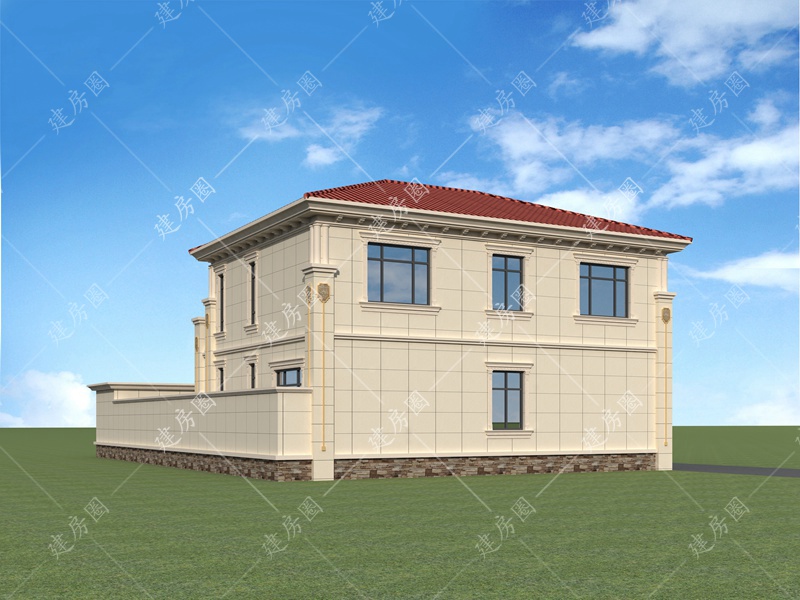 農(nóng)村二層自建房別墅設(shè)計效果圖