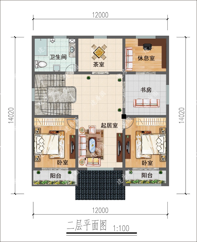 農村二層建房設計外觀圖片