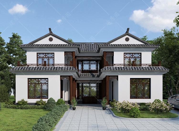 農(nóng)村二層三合院別墅設(shè)計(jì)，傳承中國建筑文化