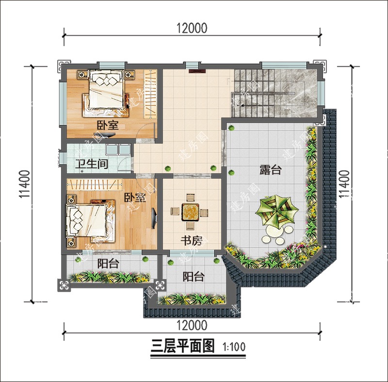 重慶農(nóng)村蓋房設(shè)計(jì)圖紙三層戶型圖