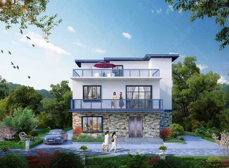 遵義正安11x9米農(nóng)村自建房圖紙，平屋頂簡潔時(shí)尚