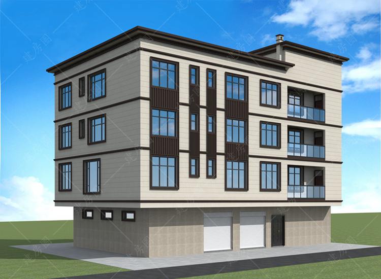 四層現(xiàn)代自建房設(shè)計(jì)圖紙，出租自住兩用
