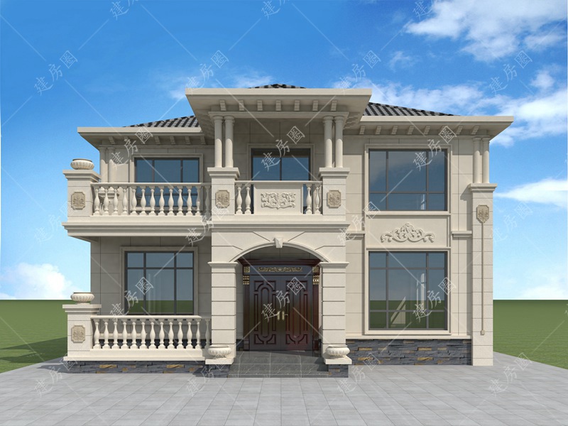 12米x10米農村兩層自建房效果圖