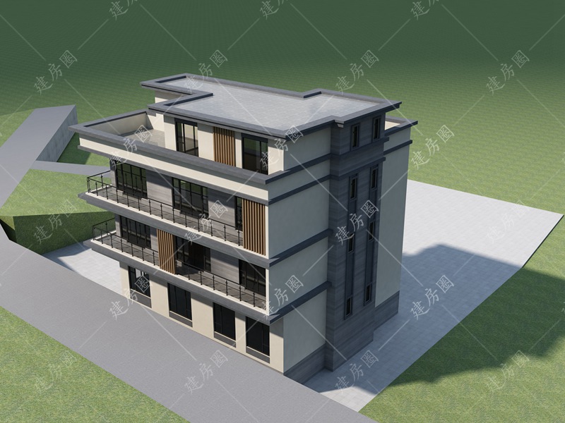 四層自建房外觀設(shè)計(jì)圖