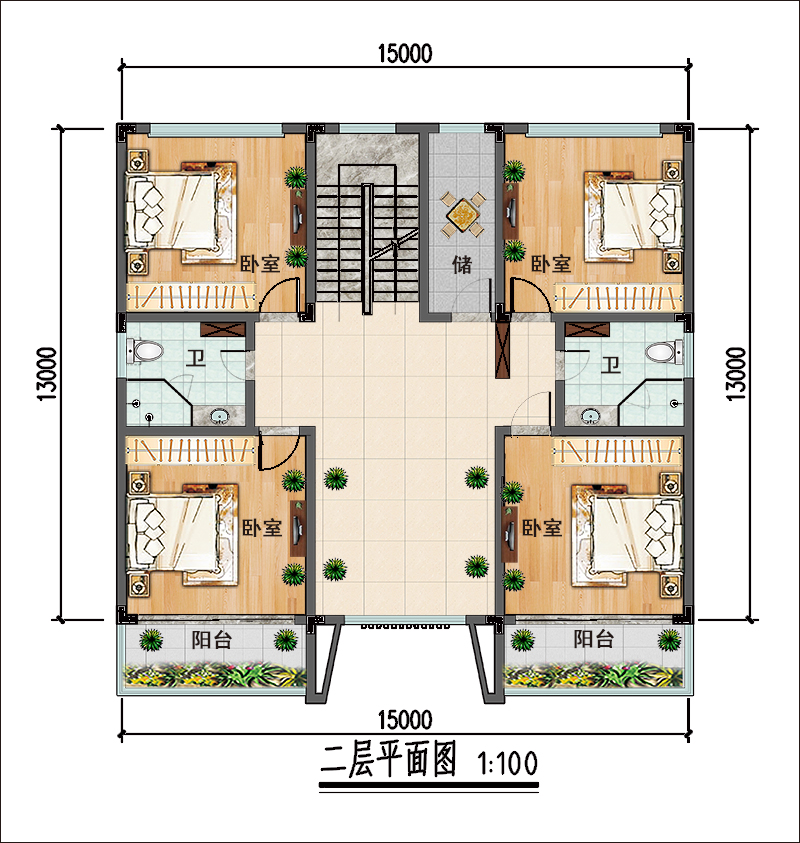 二層平面布局圖