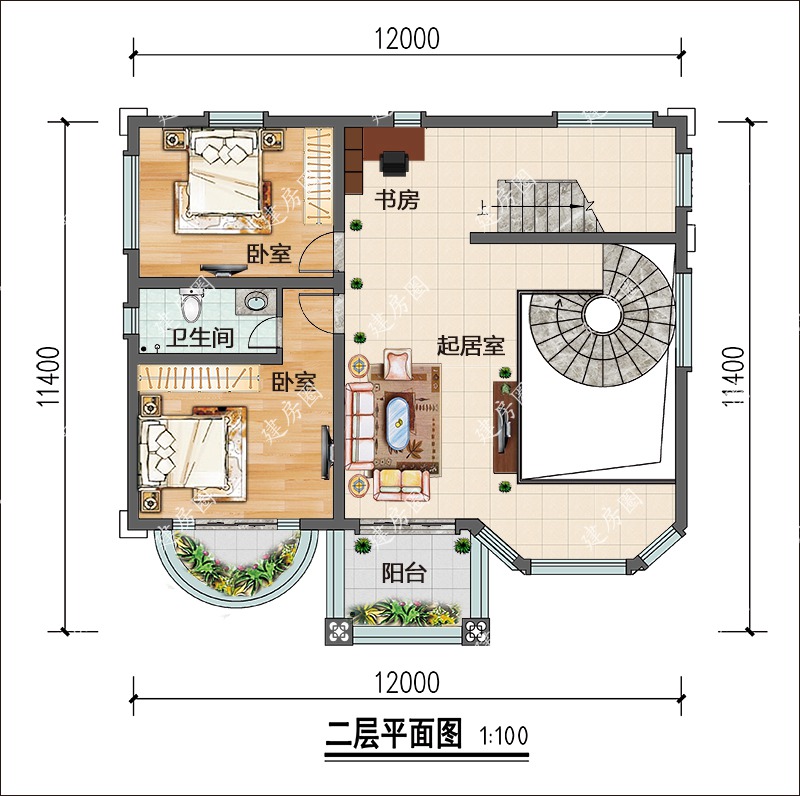 二層平面布局圖