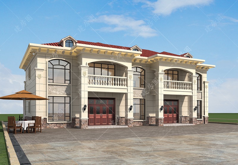 開(kāi)間21米兩層歐式自建房設(shè)計(jì)