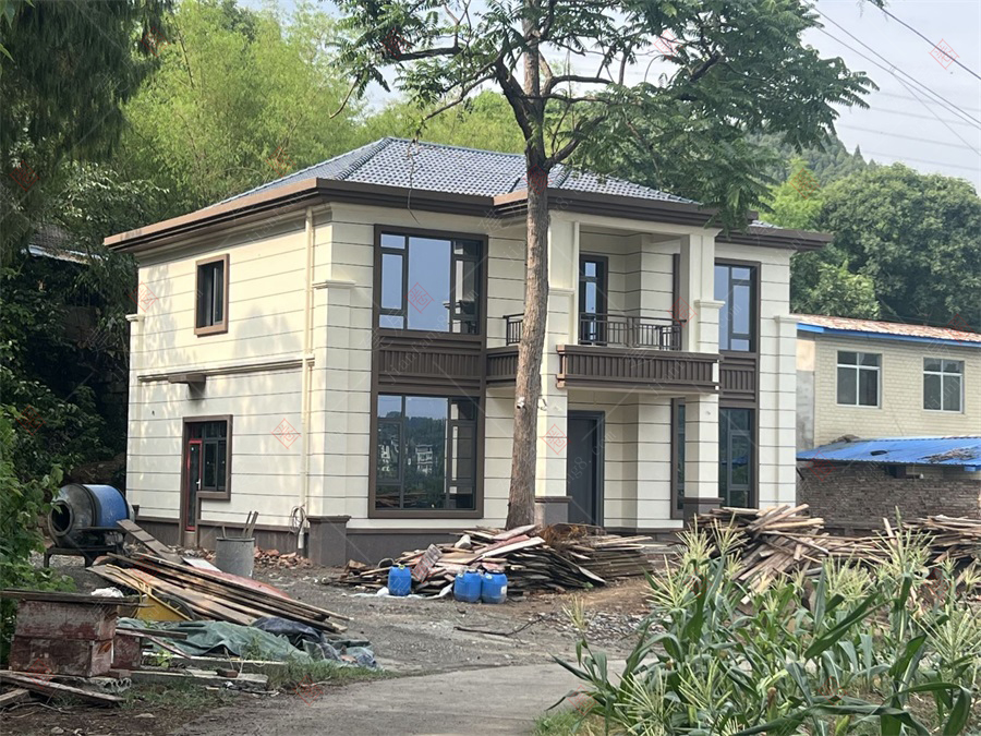 30萬預(yù)算，回老家建一棟二層新中式別墅，占地僅120平方